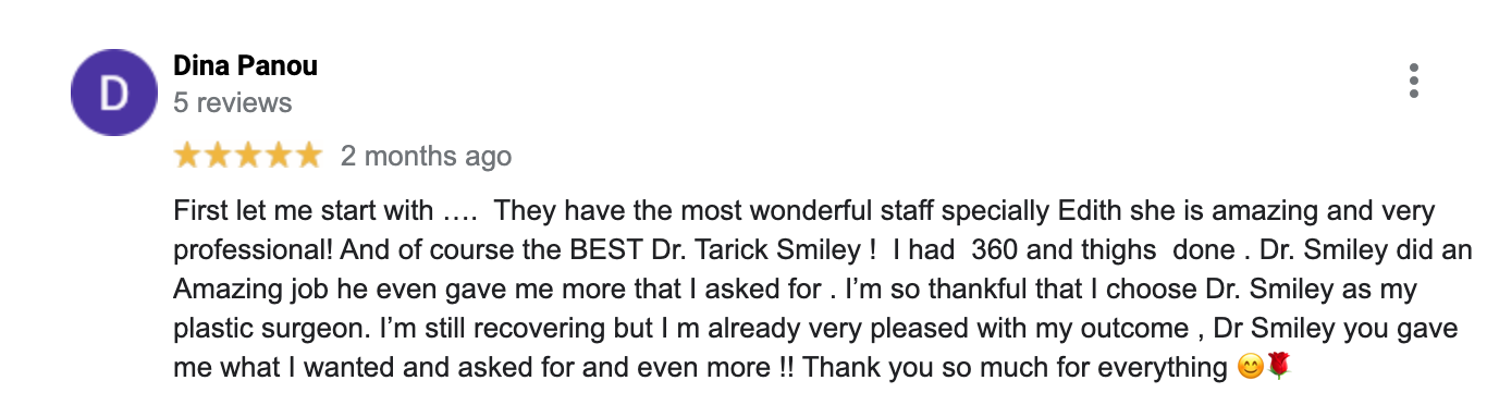 dr smiley - best palstic surgeon in beverly hills review