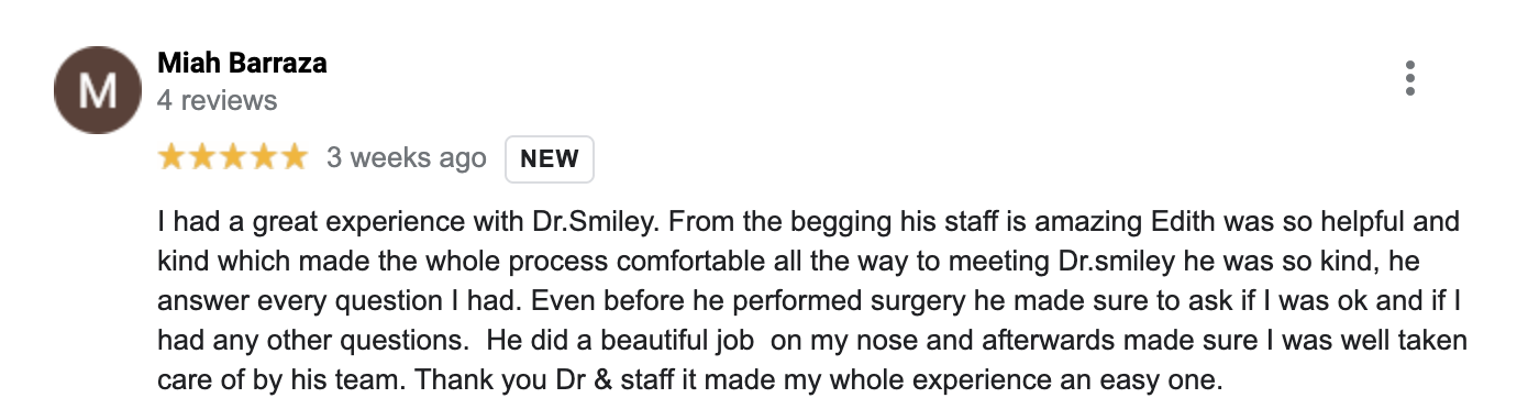 dr smiley - best palstic surgeon in beverly hills review