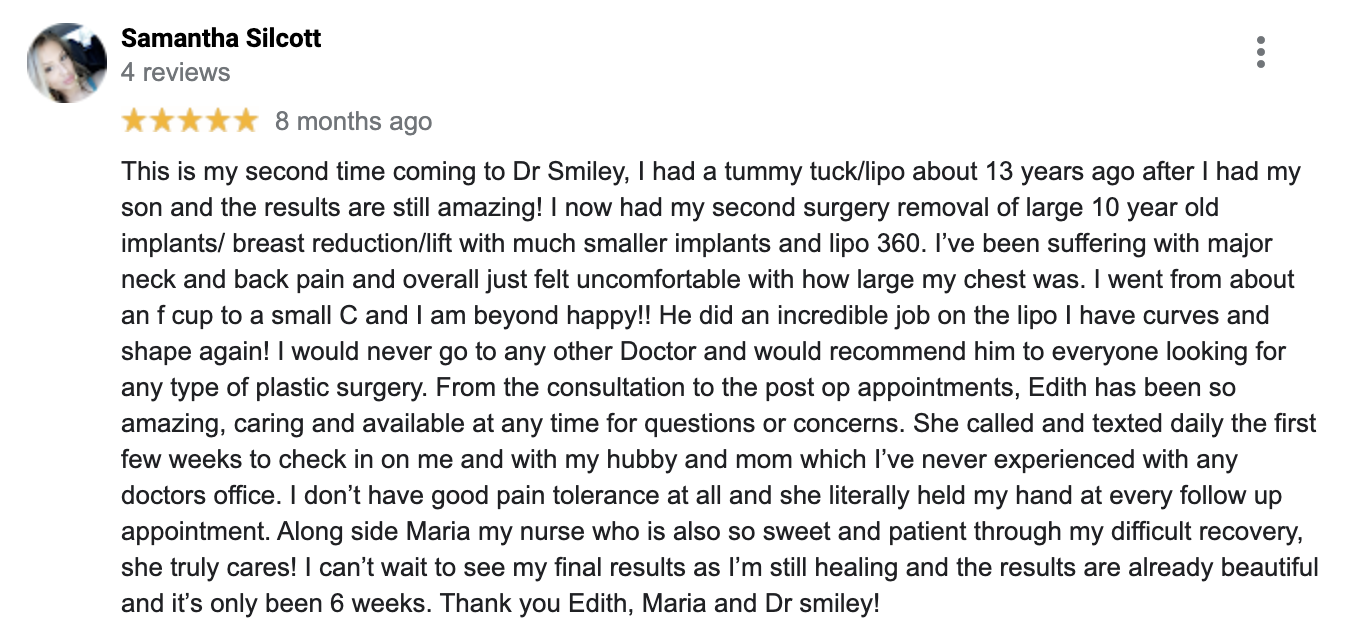 dr smiley - best palstic surgeon in beverly hills review